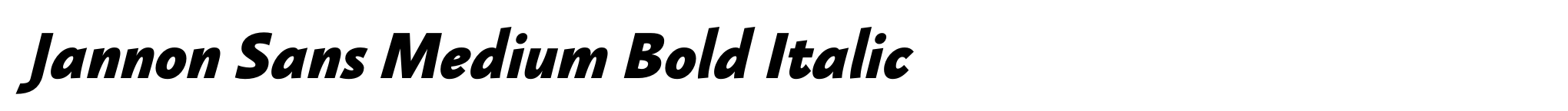Jannon Sans Medium Bold Italic image